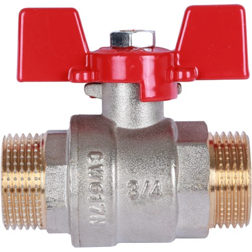 RBV-0007-0410220 ROMMER Шаровой кран 3/4" НР/НР, ручка бабочка