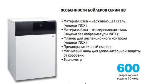 Водонагреватель косвенного нагрева BAXI SLIM UB 120