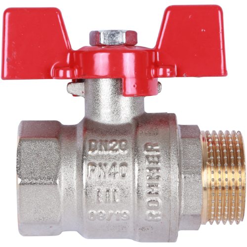 RBV-0004-0210220 ROMMER Шаровой кран 3/4" ВН/НР, ручка бабочка