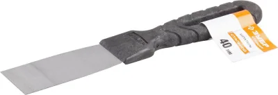ЗУБР 40 мм, стальное полотно, пластмассовая рукоятка, шпатель 10052-04