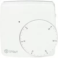 STE-0002-000010 STOUT Термостат комнатный электронный WFHT-DUAL включ. дистанционный датчик «в пол» L=3 м