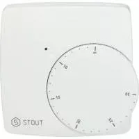 STE-0002-000003 STOUT Проводной электронный термостат WFHT-BASIC со светодиодом (норм.откр.)