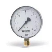 Манометр радиальный WATTS F+R250 (MRS) - 1/2" (D-100 мм, шкала 0-6 бар)