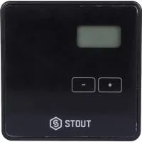 STE-0101-029412 STOUT Проводной комнатный двухпозиционный регулятор ST-294v1, черный