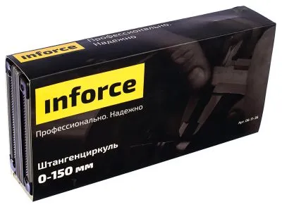 Inforce Штангенциркуль 0-150мм/0-6"*0.05мм/ 1/128" 06-11-36