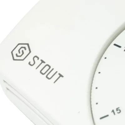 STE-0002-000004 STOUT Проводной электронный термостат WFHT-BASIC со светодиодом (норм. закр.)