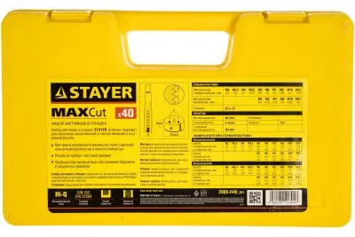 STAYER 40 предметов, легированная сталь, набор метчиков и плашек MaxCut 2805-H40_z01