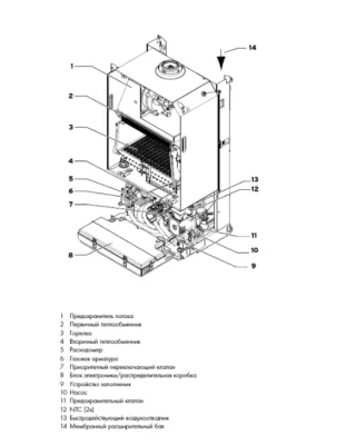 Котел газовый настенный Vaillant atmoTEC plus VUW 280/5-5 (двухконтурный, открытая камера сгорания)