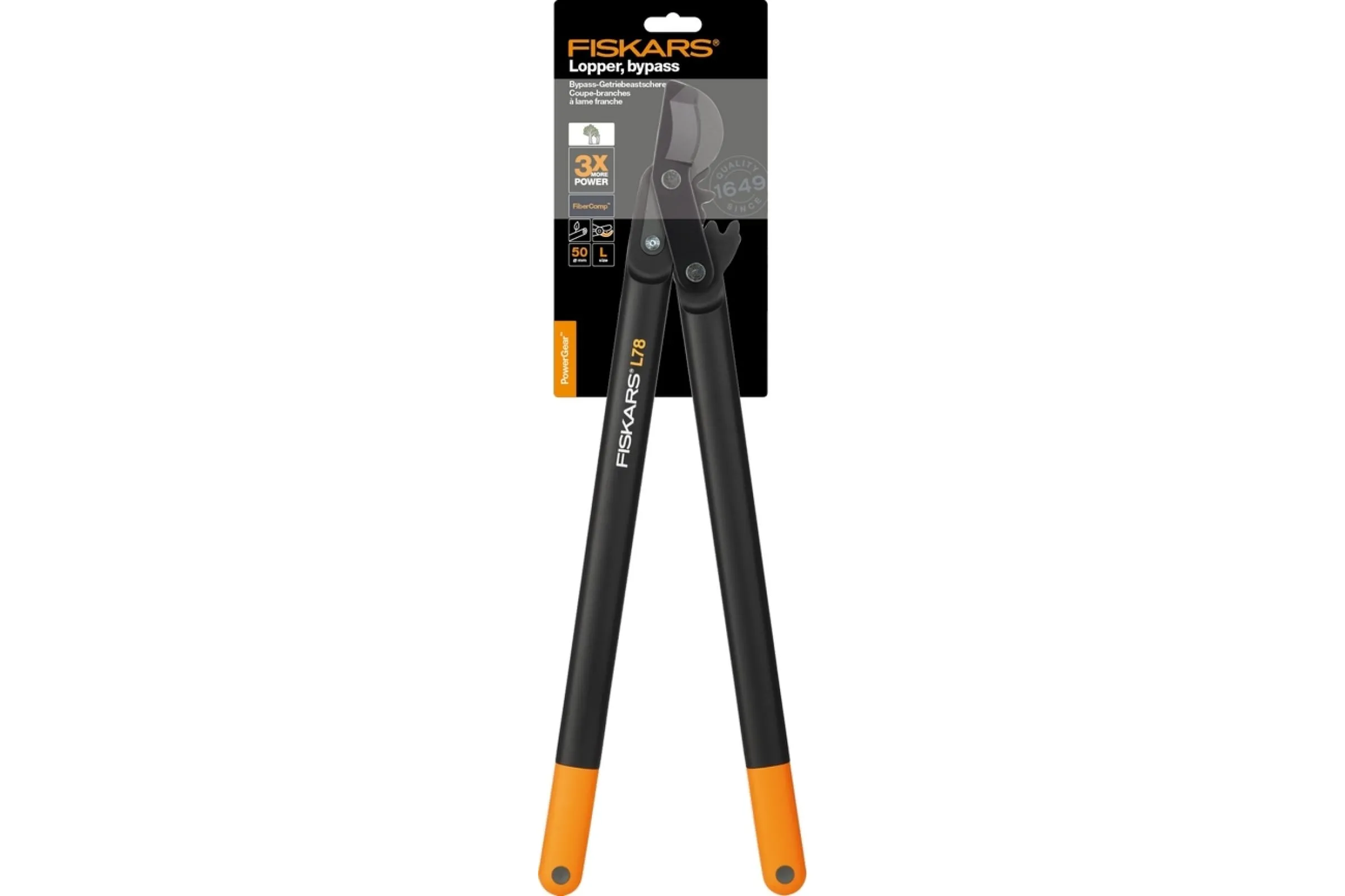 Большой плоскостной сучкорез с загнутыми лезвиями Fiskars (L) L78 112590/1000584