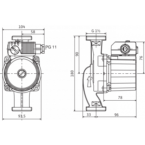 Насос циркуляционный Wilo STAR-RS25/6 с гайками