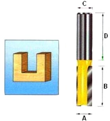 Фото Фреза пазовая твердосплавная (14х20 мм; 2 лезвия; хвостовик 8 мм) Makita D-10300 Фреза пазовая твердосплавная (14х20 мм; 2 лезвия; хвостовик 8 мм) Makita D-10300