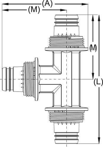Тройник соединительный "ШиреФит" (20х20х20 мм) для трубопровода Зубр 51505-20