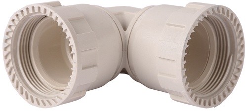 Соединитель угловой "ШиреФит" (20 мм; 90°) для трубопровода Зубр 51497-20