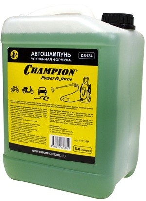 Фото Автошампунь, усиленная формула 5л Champion C8134 Автошампунь, усиленная формула 5л Champion C8134
