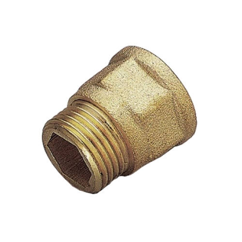 Удлинитель резьбовой Tiemme 1220 - 1/2" , длина 10 мм (НР/ВР, латунь без покрытия)