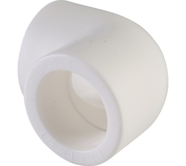 Угольник Политэк d=32 90* для полипропиленовых труб под сварку (цвет белый)