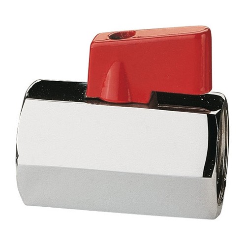 Кран шаровой ITAP MINI 125 - 1/2' (ВР/ВР, PN15, Tmax 90°С, ручка-флажок красная)