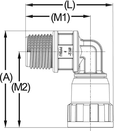 Фото Переходник угловой "ШиреФит" (16 мм; 1/2") для трубопровода Зубр 51485-16-1/2 Переходник угловой "ШиреФит" (16 мм; 1/2") для трубопровода Зубр 51485-16-1/2