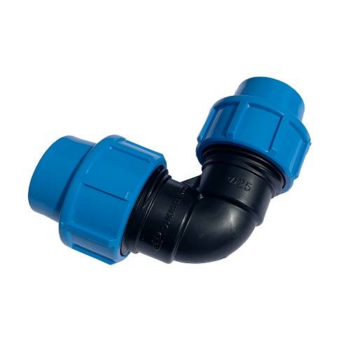 Фото Отвод 90° ДЖИЛЕКС - 25 (винтовой, для труб ПНД) Отвод 90° ДЖИЛЕКС - 25 (винтовой, для труб ПНД)