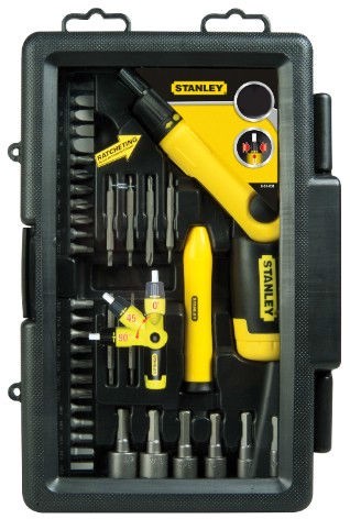 Отвертка со вставками 38 предметов в футляре Stanley 0-63-038