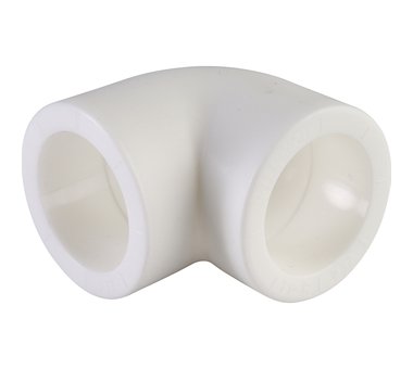 Угольник Политэк d=32 90* для полипропиленовых труб под сварку (цвет белый)