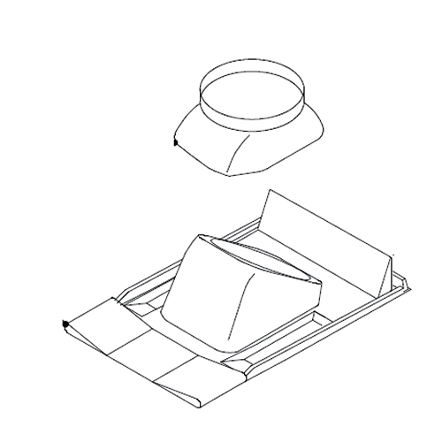 Проход через горизонтальную кровлю для дымохода Protherm D60/100 мм, красный (ГЕПАРД 2015, ПАНТЕРА)