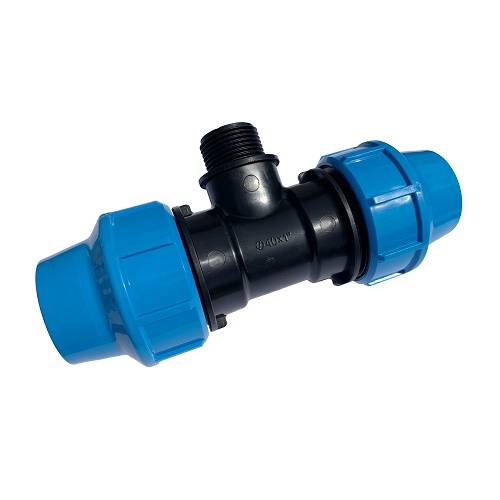 Фото Тройник с переходом на наружную резьбу ДЖИЛЕКС - 25 x 3/4" (винтовой, для труб ПНД) Тройник с переходом на наружную резьбу ДЖИЛЕКС - 25 x 3/4" (винтовой, для труб ПНД)