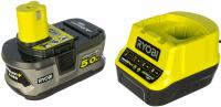 Набор Ryobi ONE+ RC18120-150 5133003366 аккумулятор (18 В; 5.0 А*ч; Li-Ion) и зарядное устройство RC18120