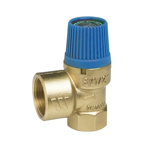 Клапан предохранительный WATTS SVW - 1/2', сброс 3/4' (ВР/ВР, Tmax 110°C, Рн 8 бар)