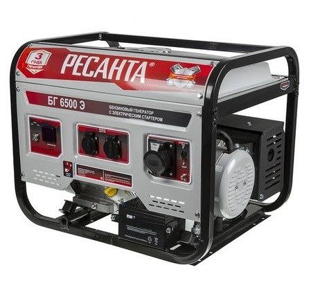 Фото Бензиновый генератор БГ 6500 Э Ресанта Бензиновый генератор БГ 6500 Э Ресанта