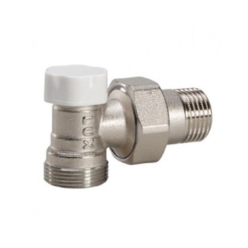 Клапан ручной регулировки угловой LUXOR DS 132 - 1/2" (резьба метрическая, для металлопласт. труб)