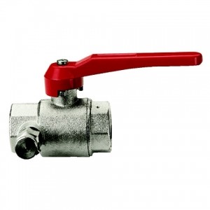 Кран шаровой полнопроходной ITAP 115 - 1' (ВР/ВР, PN25, Tmax 110°С, ручка-рычаг красная)