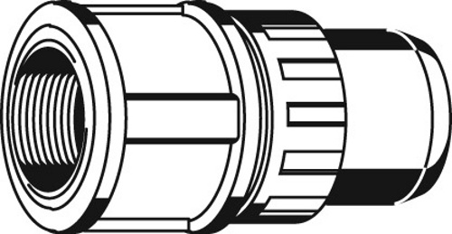 Муфта соединительная "ШиреФит" (20 мм; 1/2") для трубопровода Зубр 51462-20-1/2