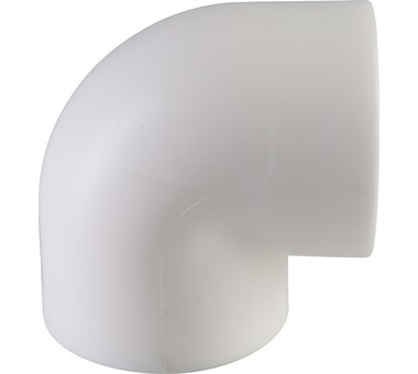 Угольник Политэк d=32 90* для полипропиленовых труб под сварку (цвет белый)