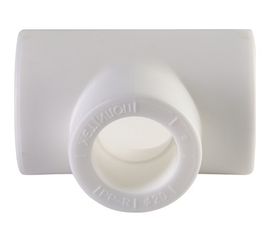 Политэк 25х20х25 Тройник переходной для полипропиленовых труб под сварку (цвет белый)