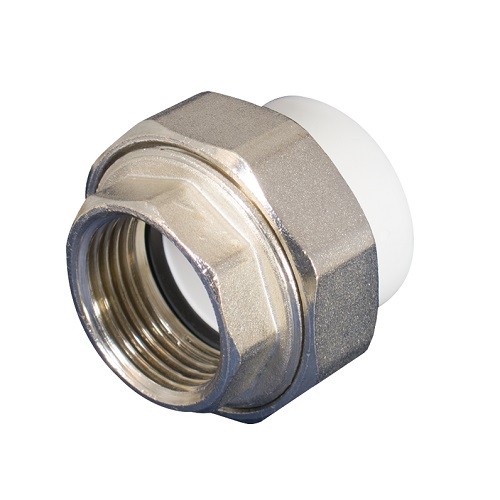 Переход на внутреннюю резьбу разъемный KALDE ECO - 25 x 3/4" (для полипропиленовых труб, цвет белый)