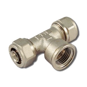 Фото Тройник с переходом на внутреннюю резьбу Tiemme 1609 - 26x3.0 x 3/4" (винтовой, для м/п труб) Тройник с переходом на внутреннюю резьбу Tiemme 1609 - 26x3.0 x 3/4" (винтовой, для м/п труб)