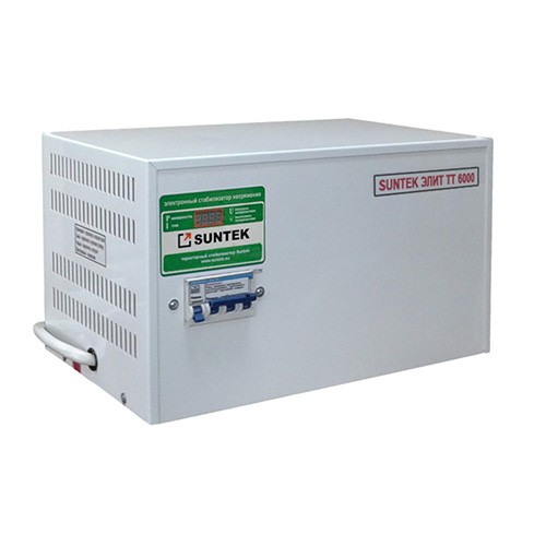 Фото Стабилизатор напряжения тиристорный SUNTEK Элит ТТ 6000 ВА Стабилизатор напряжения тиристорный SUNTEK Элит ТТ 6000 ВА
