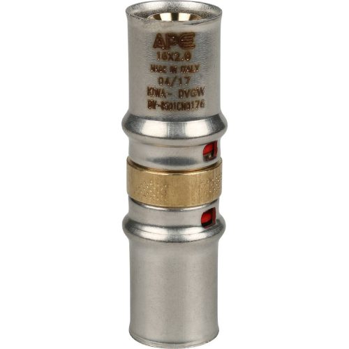 SFP-0003-001616 STOUT Муфта соединительная равнопроходная 16х16 для металлопластиковых труб прессовой
