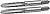 ЗУБР М6 x 0.75 мм, 9ХС, ручные, комплект метчиков 4-28006-06-0.75-H2