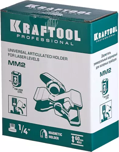 Фото KRAFTOOL универсальный шарнирный держатель- клипса MM2 34704 KRAFTOOL универсальный шарнирный держатель- клипса MM2 34704
