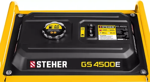 STEHER 3/3,3 кВт, однофазный, синхронный, щеточный, с электростартером, бензиновый генератор GS-4500Е