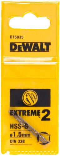 Сверло по металлу EXTREME 2 HSS-G (1.5x40x18 мм) 2 шт. Dewalt DT5035