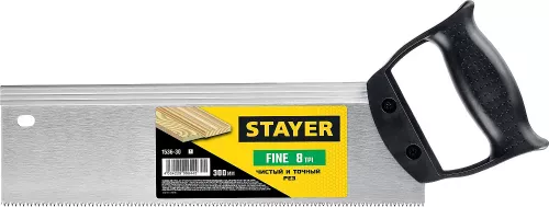 Фото STAYER 8 TPI, 300 мм, ножовка с обушком для стусла (пила) Fine 1536-30_z01 STAYER 8 TPI, 300 мм, ножовка с обушком для стусла (пила) Fine 1536-30_z01