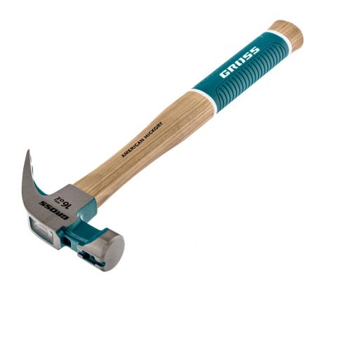 Фото Молоток-гвоздодер, 450 г, угол 75, магнит, обрезиненная рукоятка American hickory GROSS Молоток-гвоздодер, 450 г, угол 75, магнит, обрезиненная рукоятка American hickory GROSS
