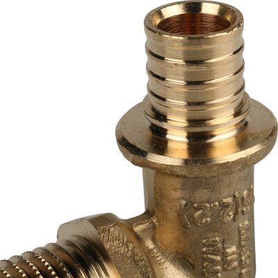 SFA-0005-001612 STOUT Угольник-переходник с наружной резьбой 16xR 1/2" для труб из сшитого полиэтилена аксиальный