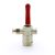 Кран шаровой полнопроходной ITAP 115 - 2' (ВР/ВР, PN20, Tmax 110°С, ручка-рычаг красная)
