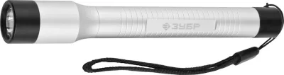 ЗУБР 1 LED, 2хААА, 0,5 Вт, металлик, фонарь светодиодный 56219