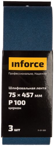 Inforce шлифовальная лента 75х457мм P100 3шт 11-01-500