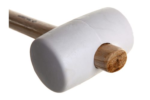 ЗУБР 450 г, киянка резиновая белая с деревянной ручкой 20511-450_z01